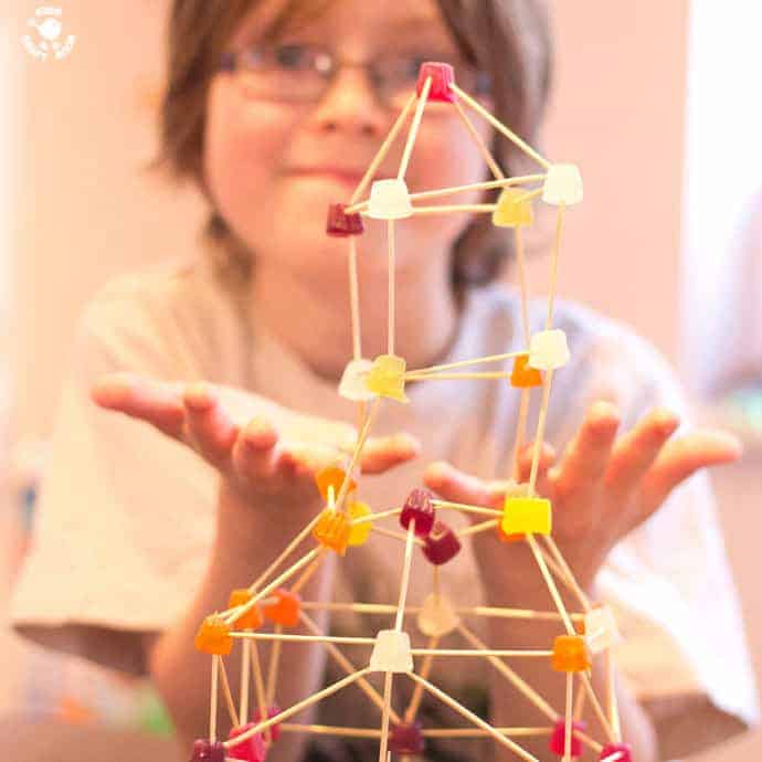 STEM FUN - Build it high, build it low, and pop a few in your mouth as you go! Serious 3D fun for kids!