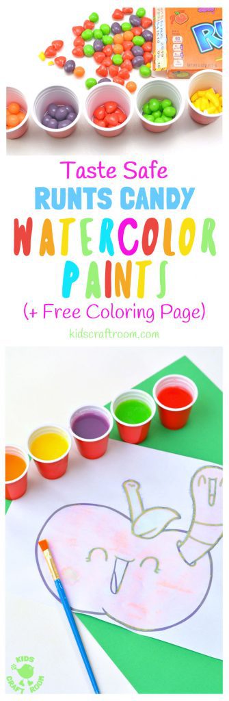 Have you tried making your own paints before? This Runts Watercolor Paint Recipe is really easy and fun to make. It's fruity, colorful, taste safe and there's a printable apple coloring sheet too. What a fun way to enjoy some fruit themed sensory art! #apples #painting #kidspainting #kidsart #ediblepaint #kidscrafts #kidsactivities #kidscraftroom #backtoschool #applecrafts #sensory #sensoryplay #tastesafe