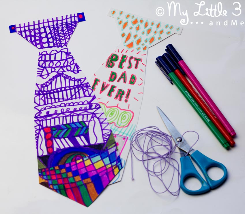 Personalised Neckties is a fun Father's Day Craft for children of all ages. Every Dad will love this Father's Day gift idea.