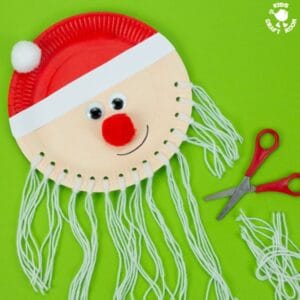 Trim The Beard Paper Plate Santa Craft