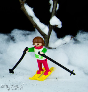 Snow Scene Small World Play Set, a fun Winter craft for kids.