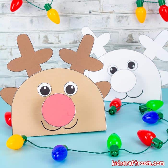 Wobble Nose Reindeer - Printable Christmas Craft For Kids