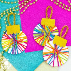 Yarn Wrapped Christmas Bauble Craft