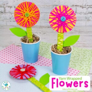 Yarn Wrapped Flower Craft