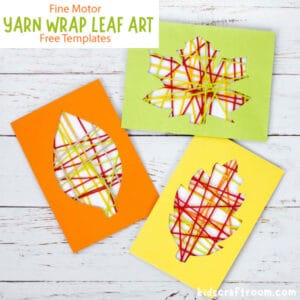 Autumn Yarn Wrapped Leaf Craft